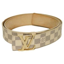 Cintura Louis Vuitton Damier Azur Bianco Crudo