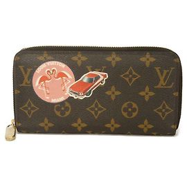Carteira Zippy Louis Vuitton em Cerise e Brown Marrom Fuschia