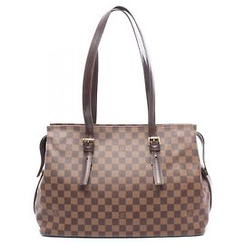 Sac cabas Louis Vuitton Chelsea Marron Damier ebène