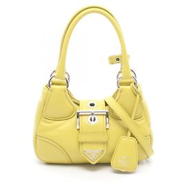 Prada MOON 2-Way Handbag Yellow