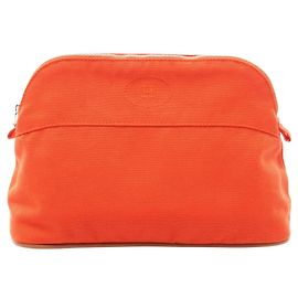 Hermès Bolsa Hermes Bolide Pouch MM Marrom Laranja