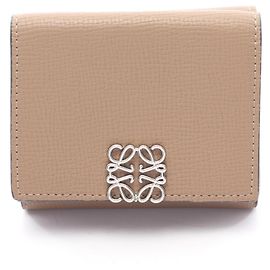 Loewe Anagram Trifold Wallet Brown