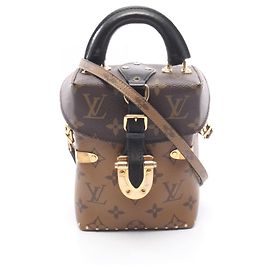 Louis Vuitton Camera Box 2-Way Handbag Brown Black
