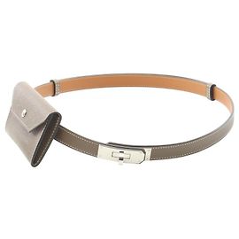 Hermès Hermes Kelly Pocket 18 Etoupe Belt Marrom