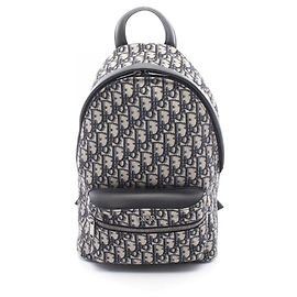 Christian Dior Dior RIDER Oblique Kids Backpack/Handbag Black Beige Navy blue