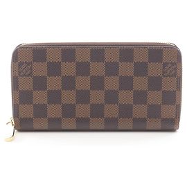 Cartera larga Zippy Louis Vuitton Castaño Damier ebene