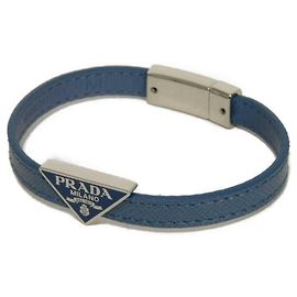 Pulseira Charm Saffiano Prada Azul