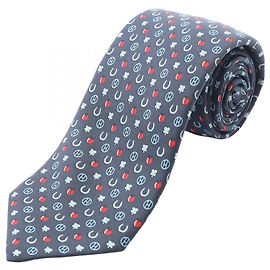 Hermès Corbata de seda azul marino Hermes Azul marino