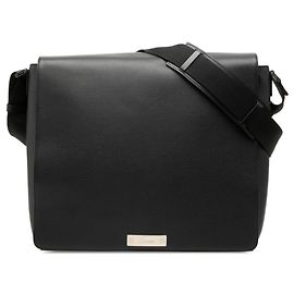 Cartier Pasha Black Leather Messenger Bag Black