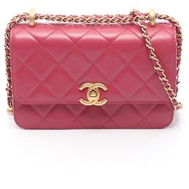 Borsa a Spalla Chanel Matelassé Small Flap Rosa