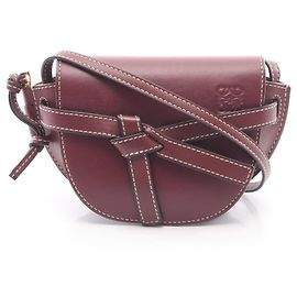 Loewe Gate Bag Mini Shoulder Handbag Dark red