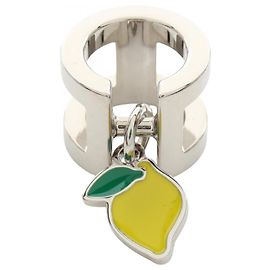Hermès Anello Twilly Ring Mini H Citron Hermes Argento Giallo