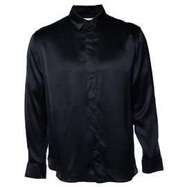 Saint Laurent, camicia di seta nera 2022 Nero