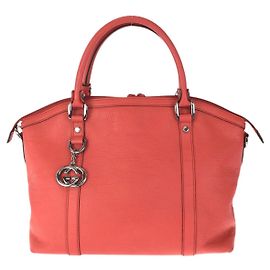 Gucci Leder Interlocking Tote Bag Orange