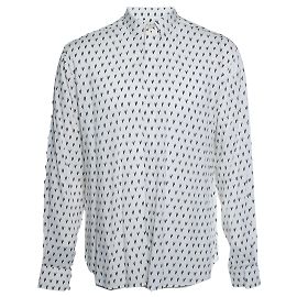 Saint Laurent, weißes Hemd mit V-Print 2017 Weiß