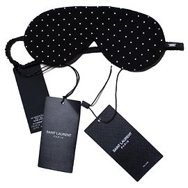 Saint Laurent, suede sleeping mask with studs Black