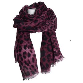 Dolce & Gabbana, lenço estampado de leopardo em roxo Roxo