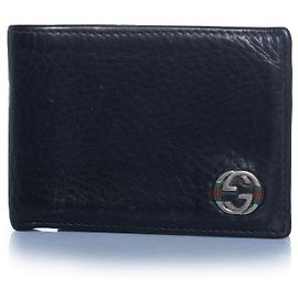 Gucci, black leather wallet Black