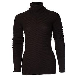 Hermès Hermes, col roulé marron côtelé Marron