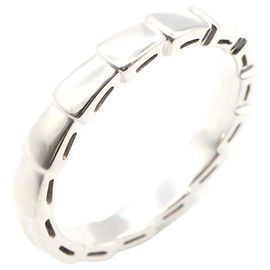 Bulgari Bvlgari Serpenti Viper Ring K18WG Weißgold Silber Metallisch