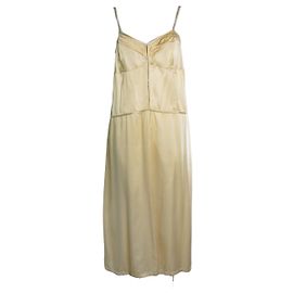 Dries van Noten, vestido lencero de seda en amarillo Amarillo
