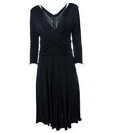 Dolce & Gabbana, robe noire à col en V Noir