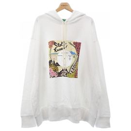 Stella Mc Cartney Moletom com Capuz Record Hoodie Stella McCartney Branco