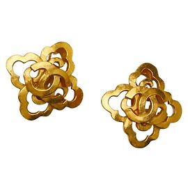Orecchini a clip Chanel Vintage Coco Mark D'oro