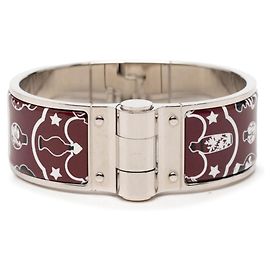 Hermès Pulsera de esmalte Hermes Charnière GM Negro Plata