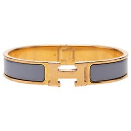 Hermès Pulsera Click H PM Hermes Dorado Púrpura