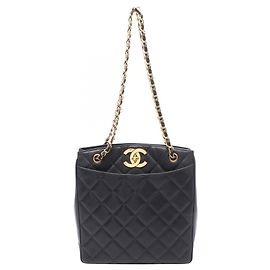 Chanel Matelassé Tote Bag in Black Black