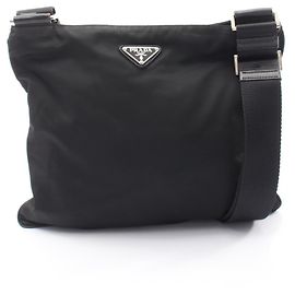 Bolsa de ombro com Logotipo Triangle Prada Preto