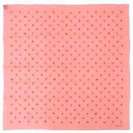 Hermès Sciarpa Hermes Carre 100 Multi-Charm Vermilion Rosa