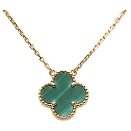 Van Cleef & Arpels Vintage Alhambra Clover Chain Pendant Necklace Golden