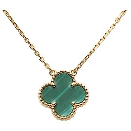 Pendentif Collier Chaîne Vintage Alhambra Clover Van Cleef & Arpels Doré