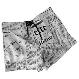 John Galliano Newspaper Print Swim Shorts White Multiple colors