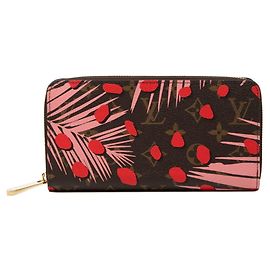 Louis Vuitton Monogram Zippy Wallet Brown Pink