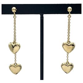 Boucles d'oreilles pendantes Double Heart de Tiffany & Co. Doré