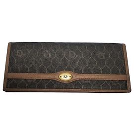 Dior Monogramme Coated Canvas Wallet Brown Brown