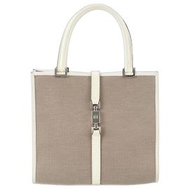 Bolsa Tote de Couro Gucci Jackie 002 1065 Bege