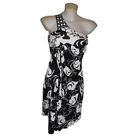 Robe Imprimée Noir et Blanc Versus Versace Noir Blanc