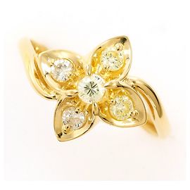 Autre Marque 18K Gelbgold-Ring mit Diamant Golden