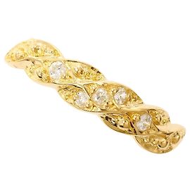 Autre Marque 18K Gelbgold-Ring mit Diamant Golden