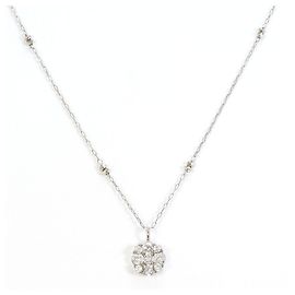 Autre Marque Collier en or blanc 18K avec diamant Doré