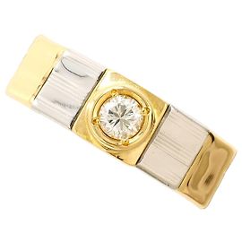 Autre Marque PT900 Platin- und Gelbgold-Ring mit Diamant Golden Andere