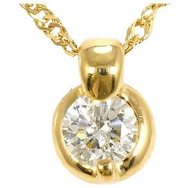 Autre Marque Collier en or jaune 18K avec diamant Doré