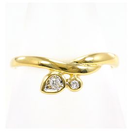 Autre Marque 18K Gelbgold-Ring mit Diamant Golden