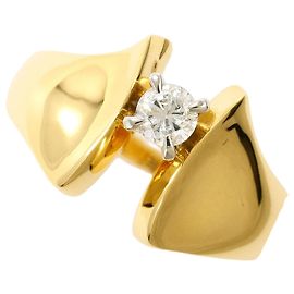 Autre Marque PT900 Platin- und 18K Gelbgold-Ring mit Diamant Golden Andere