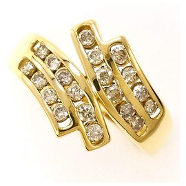 Autre Marque 18K Gelbgold-Ring mit Diamant Golden