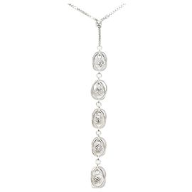 Autre Marque Colar em ouro branco 18K Dourado